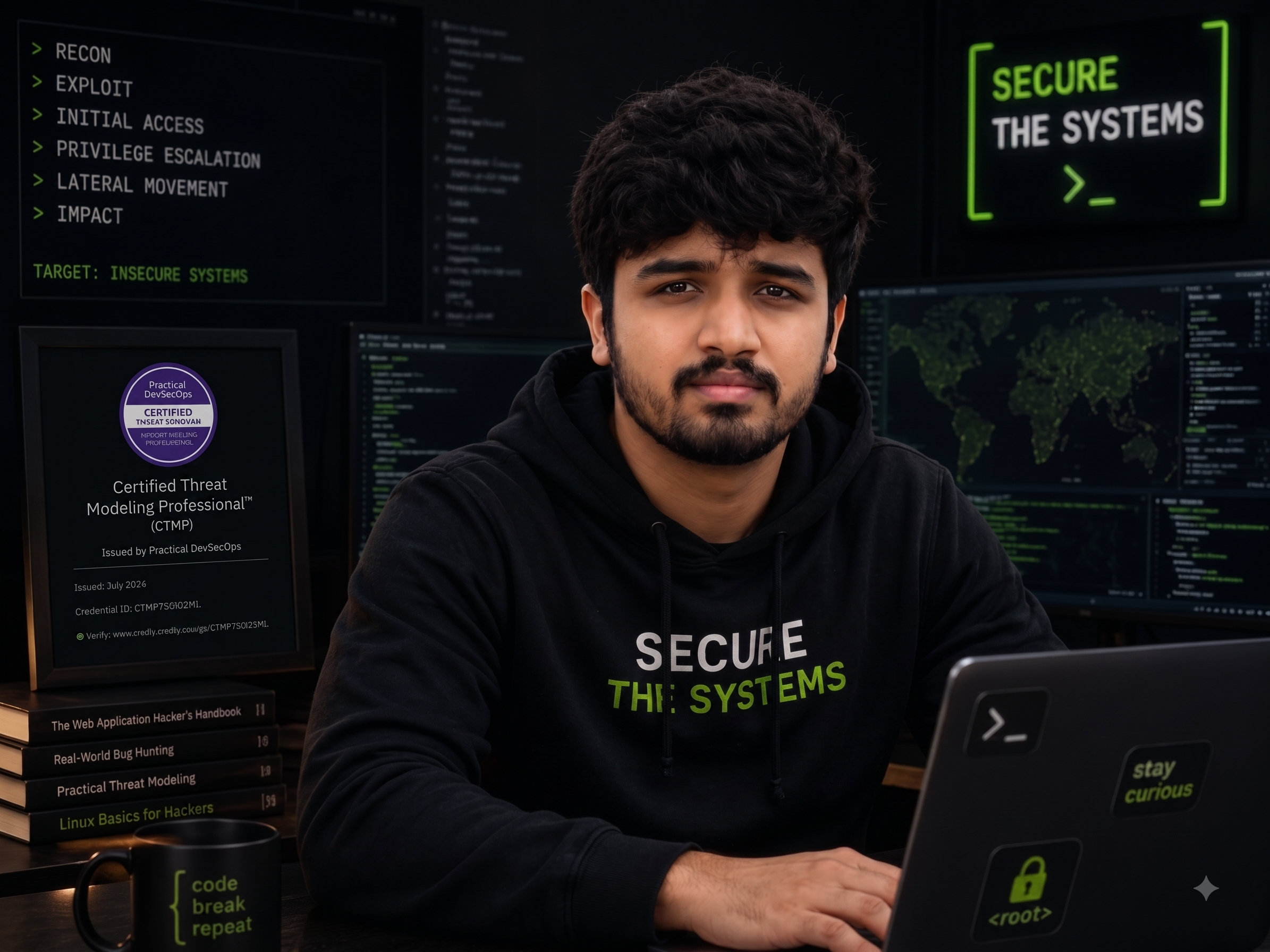 Yashwanth Reddy in a security engineering workspace